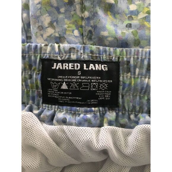 Jared Lang Speckled Flecked Swim Trunks 5.5 Inseam Pockets Size Small Blue Green - Picture 3 of 5